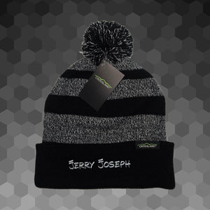 Embroidered Pom Beanie